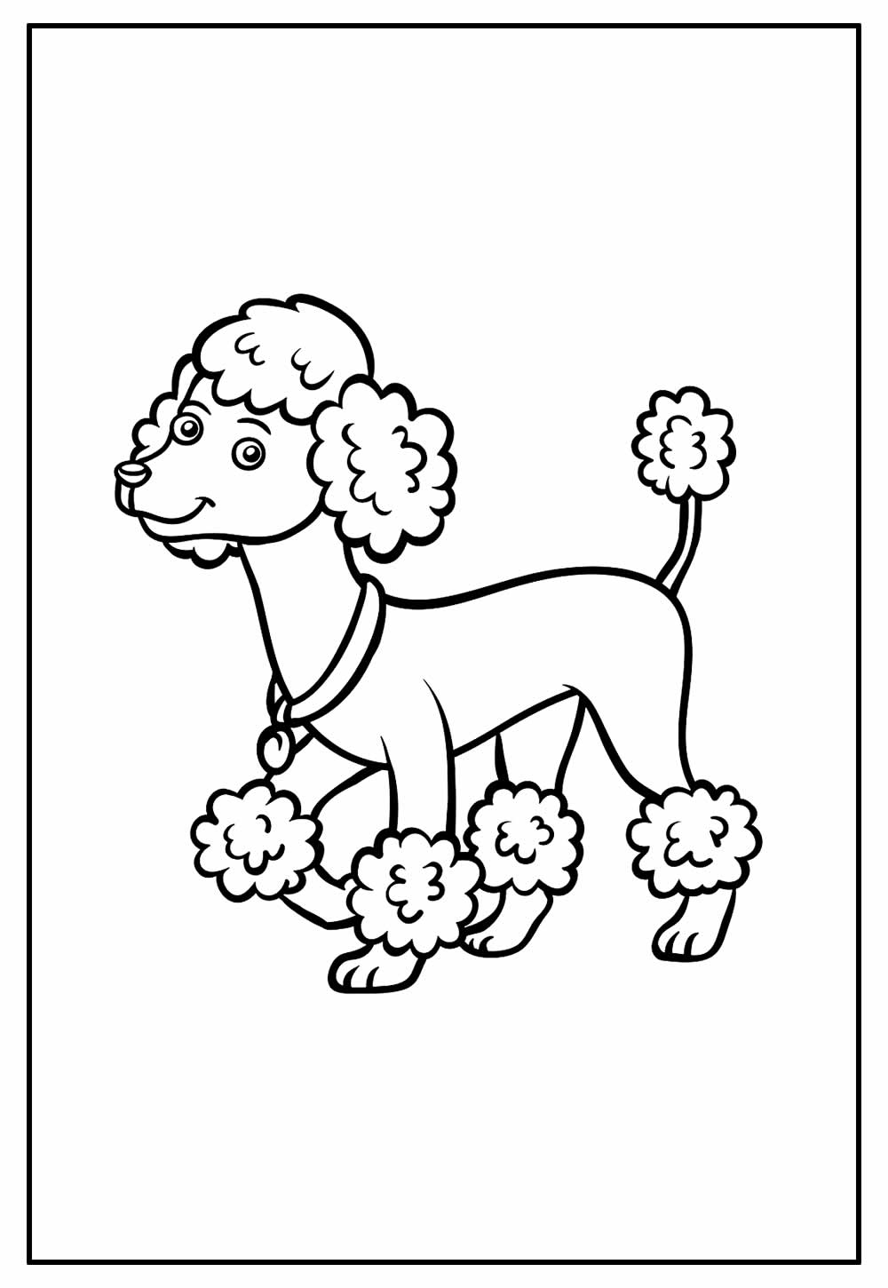 desenho de cachorro poodle para colorir. ilustração vetorial de contorno  7534268 Vetor no Vecteezy
