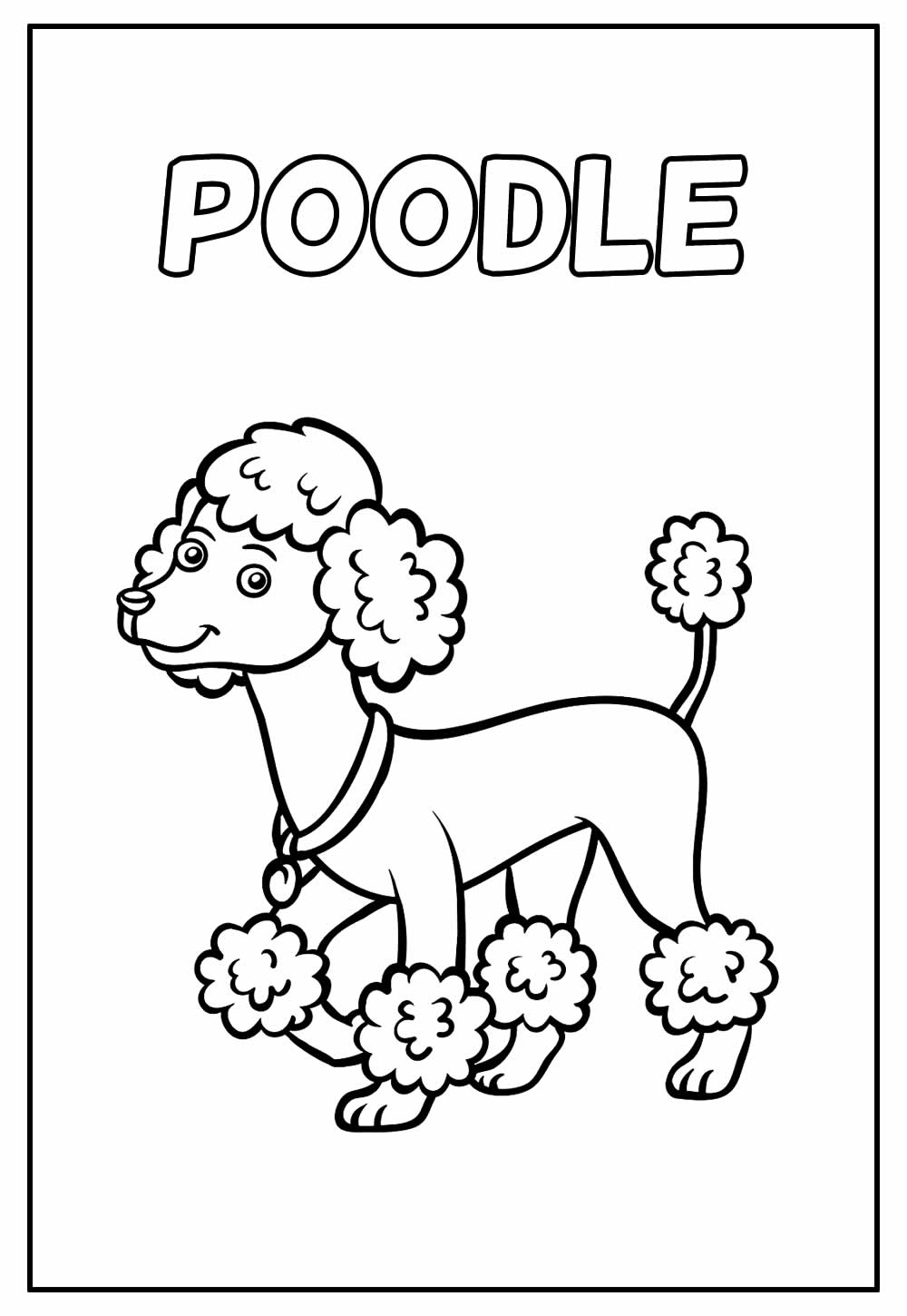 desenho de cachorro poodle para colorir. ilustração vetorial de contorno  7534268 Vetor no Vecteezy