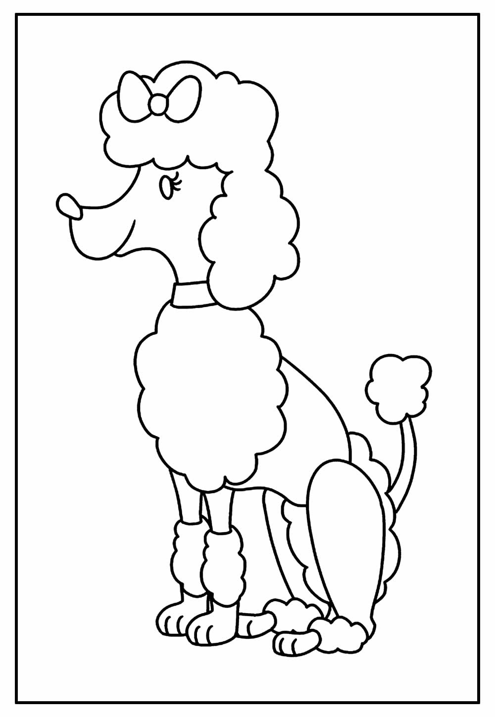 desenho de cachorro poodle para colorir. ilustração vetorial de contorno  7534268 Vetor no Vecteezy