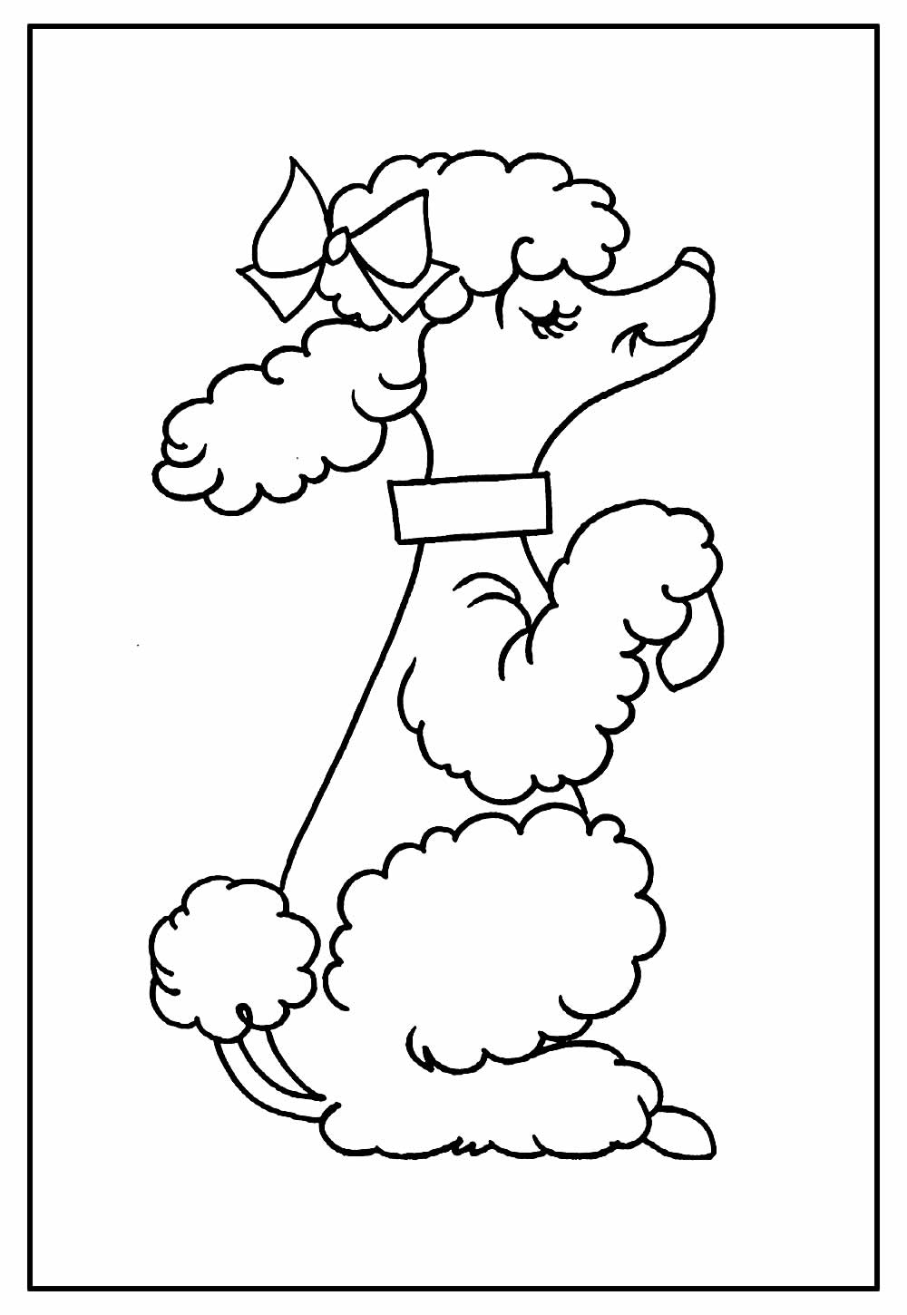 desenho de cachorro poodle para colorir. ilustração vetorial de contorno  7534268 Vetor no Vecteezy