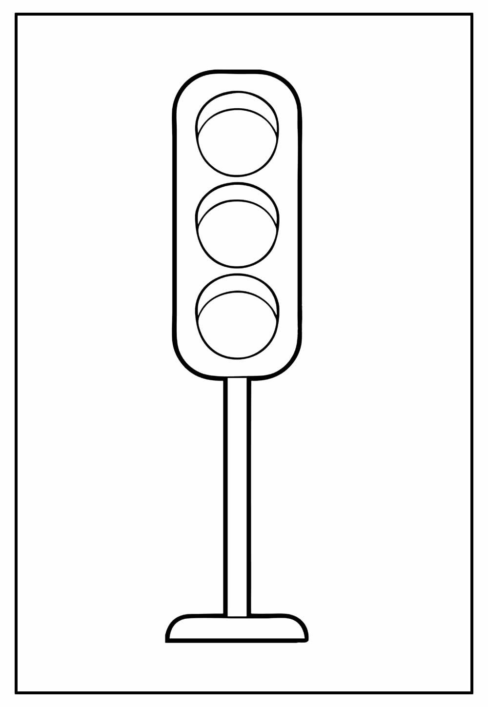 Desenho de Semáforo para Colorir: Aprenda Sobre as Cores do Trânsito