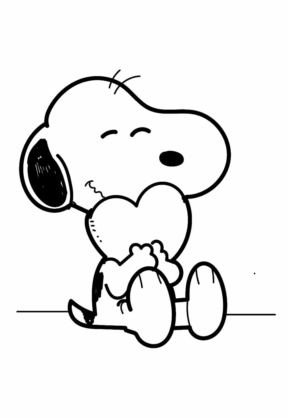 Desenho de Snoopy para colorir