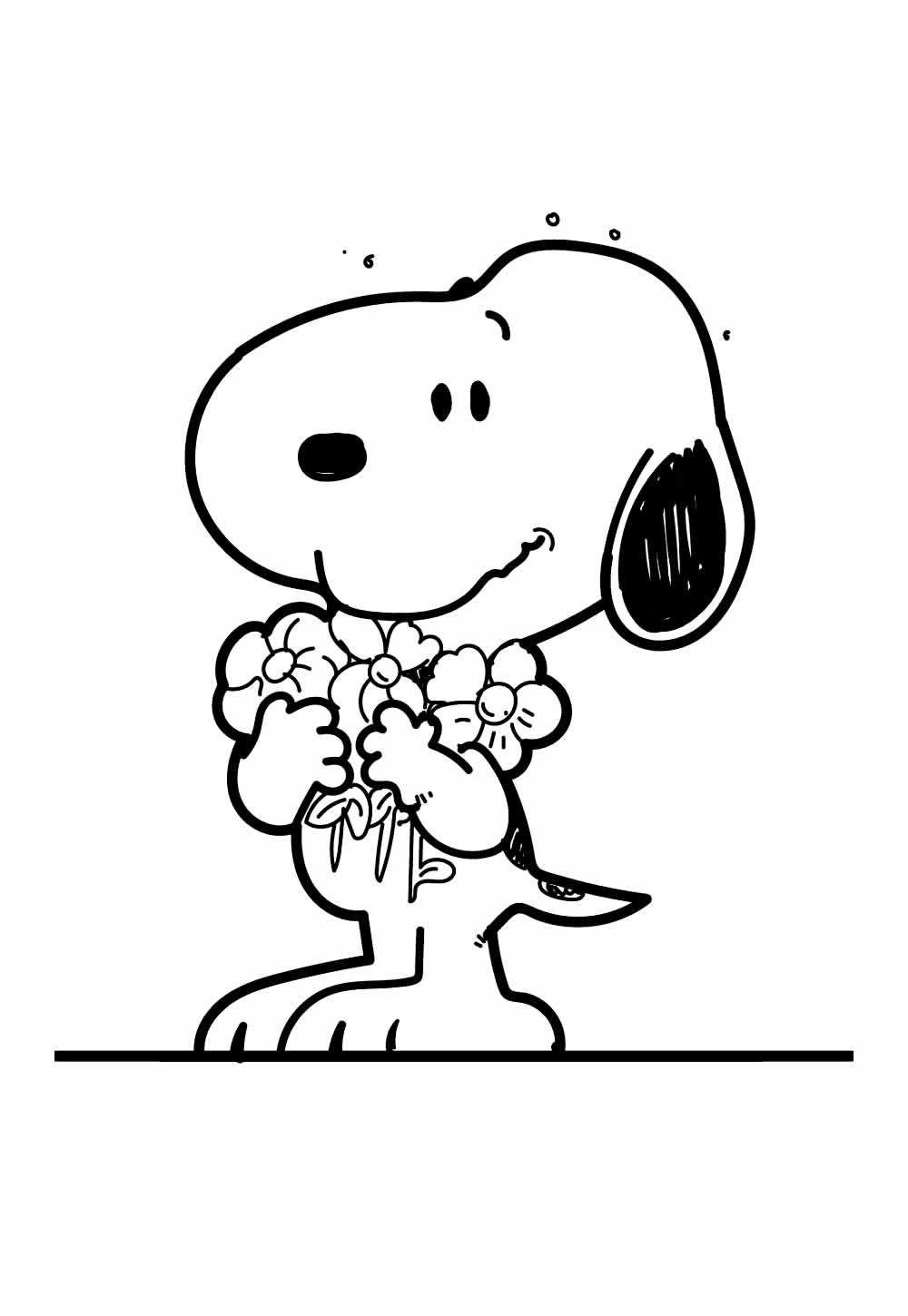 Desenho de Snoopy para pintar