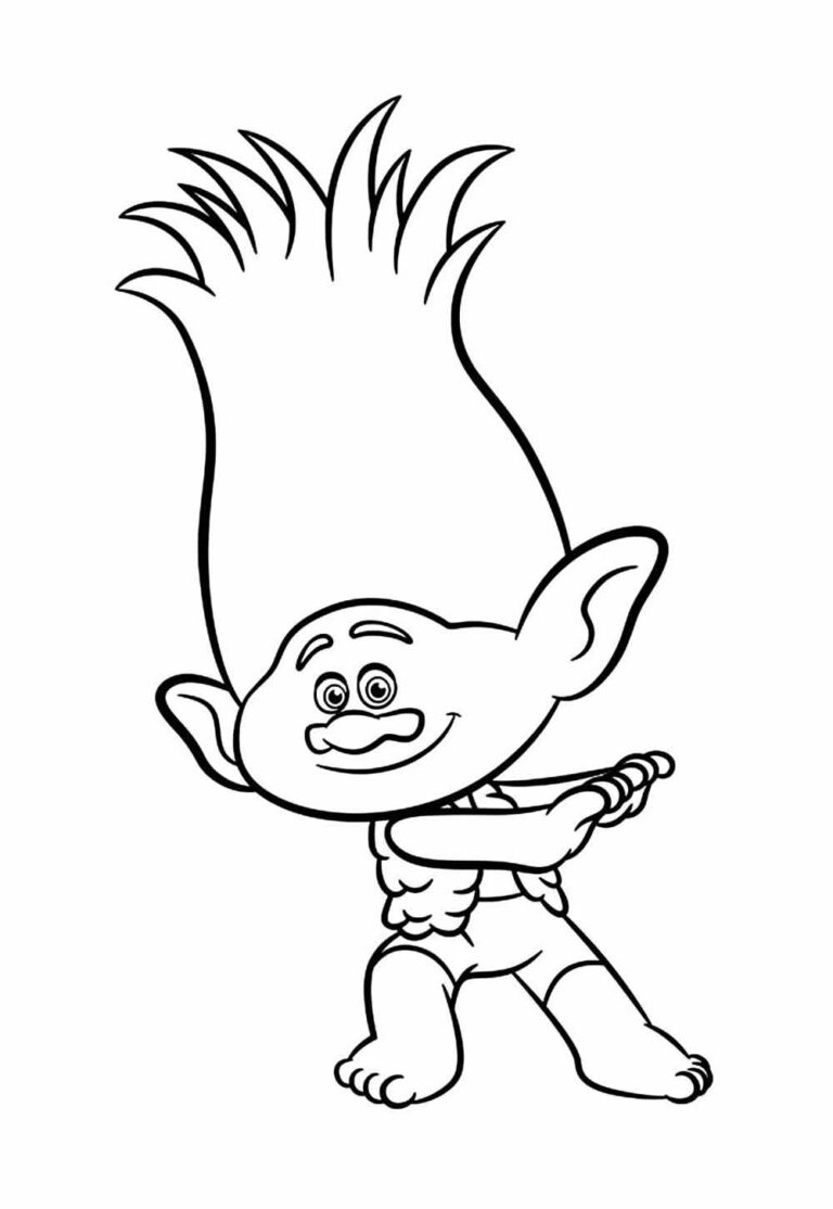 Desenhos dos Trolls para colorir - Bora Colorir