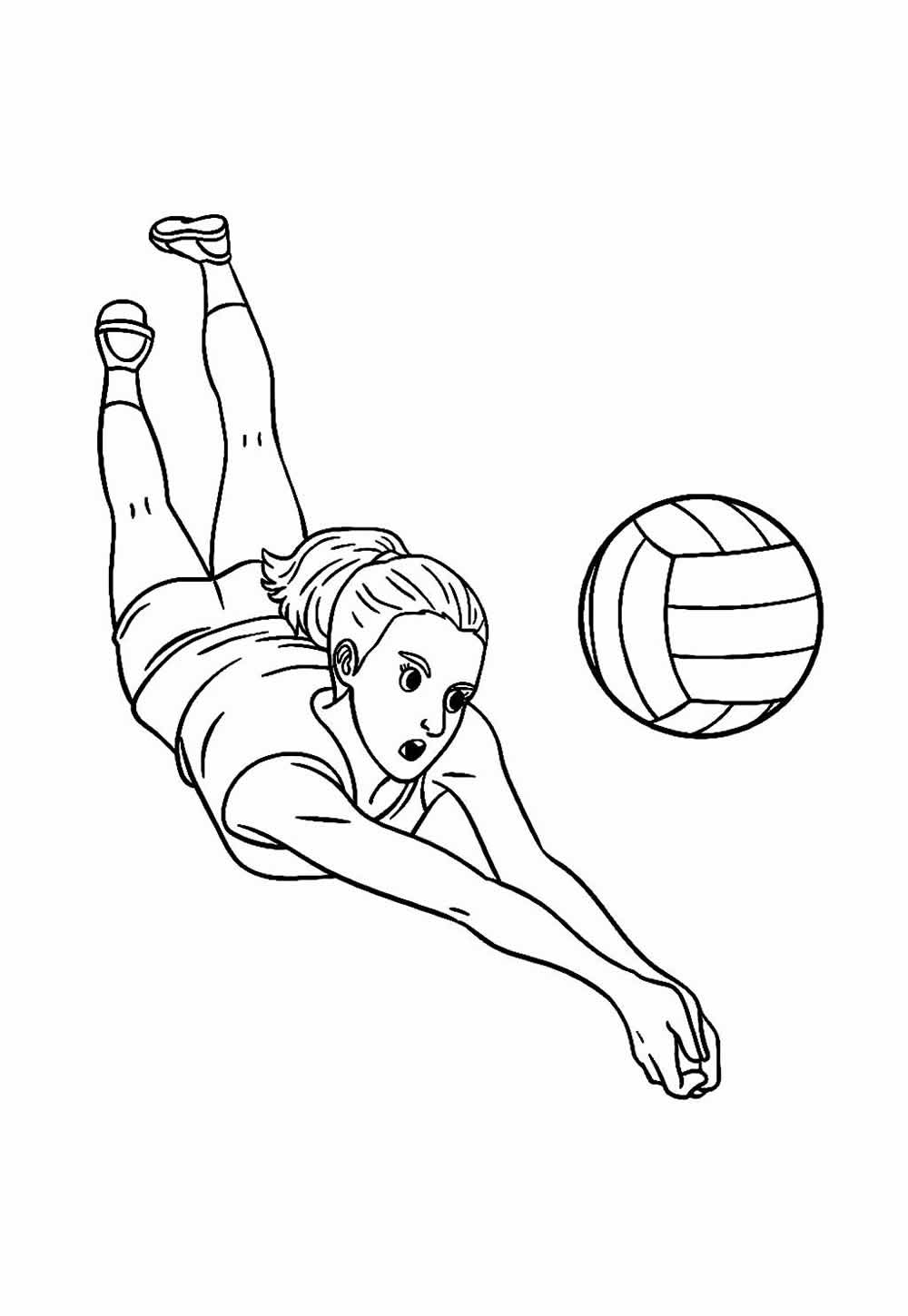 Desenho de Voleibol para colorir