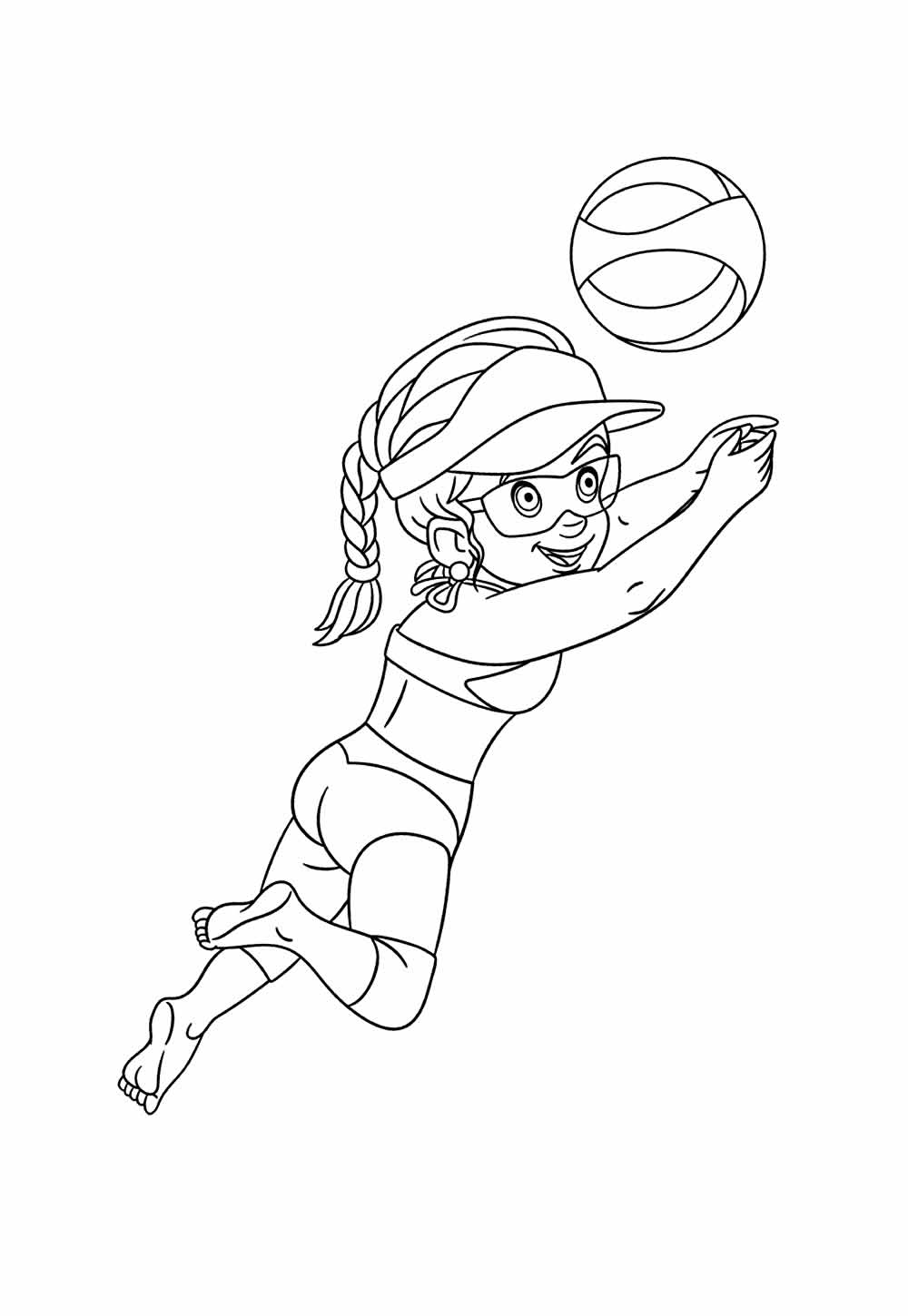 Desenho de Voleibol para imprimir e colorir