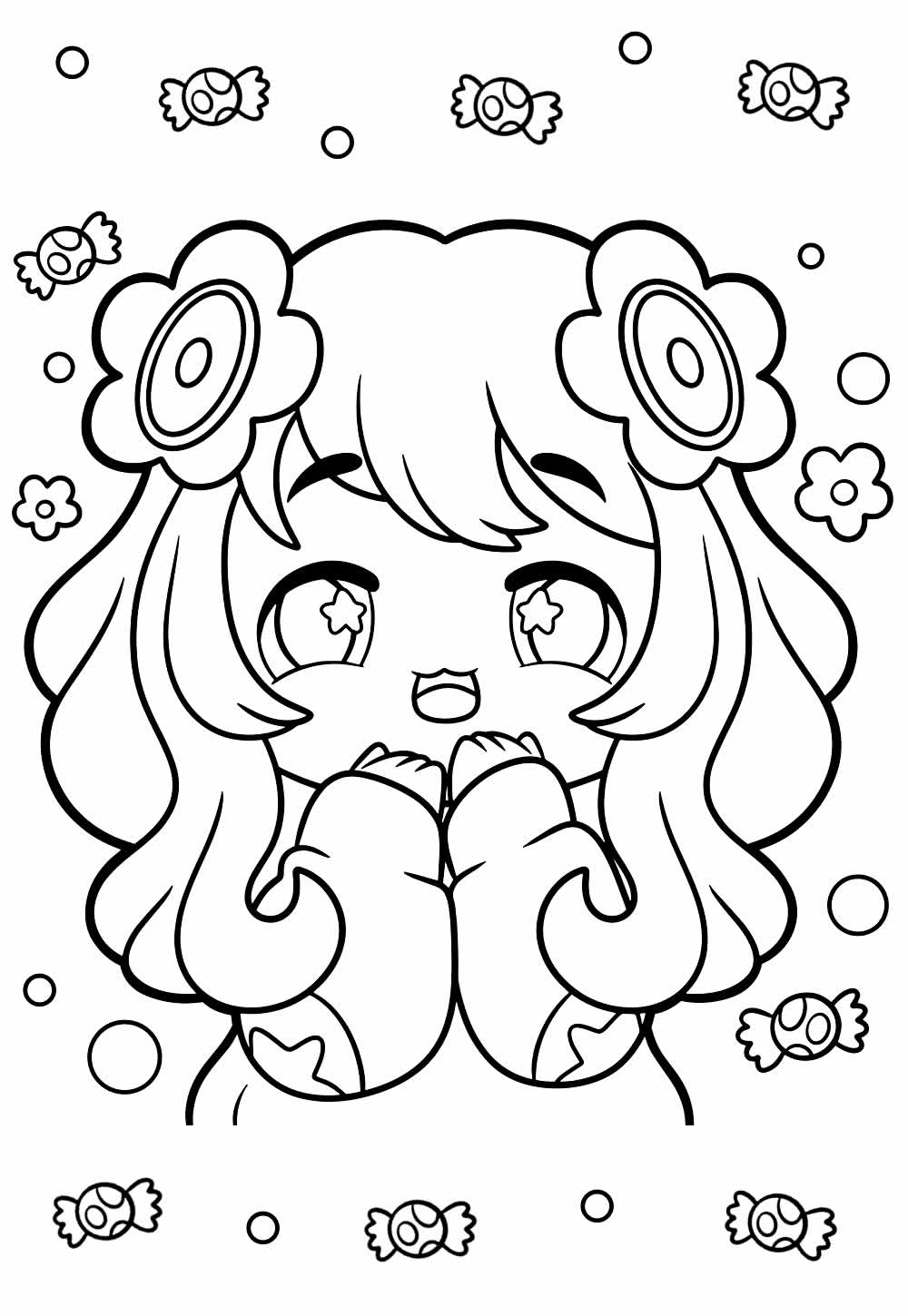 Desenhos Kawaii para colorir - Bora Colorir