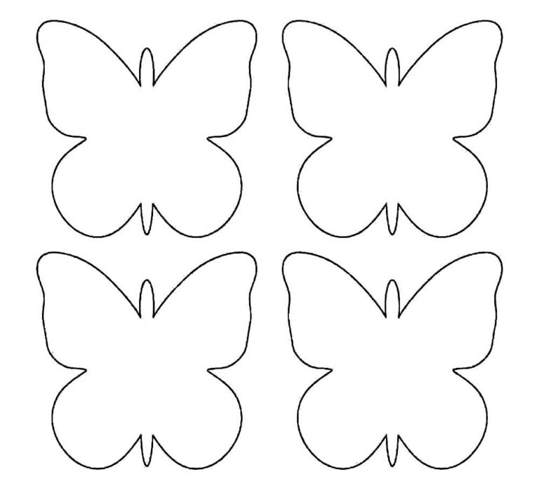 Moldes de Borboleta para Imprimir - Bora Colorir
