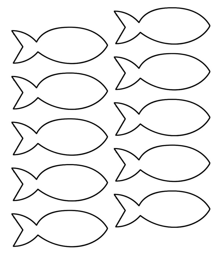 Moldes de Peixes para Imprimir - Bora Colorir