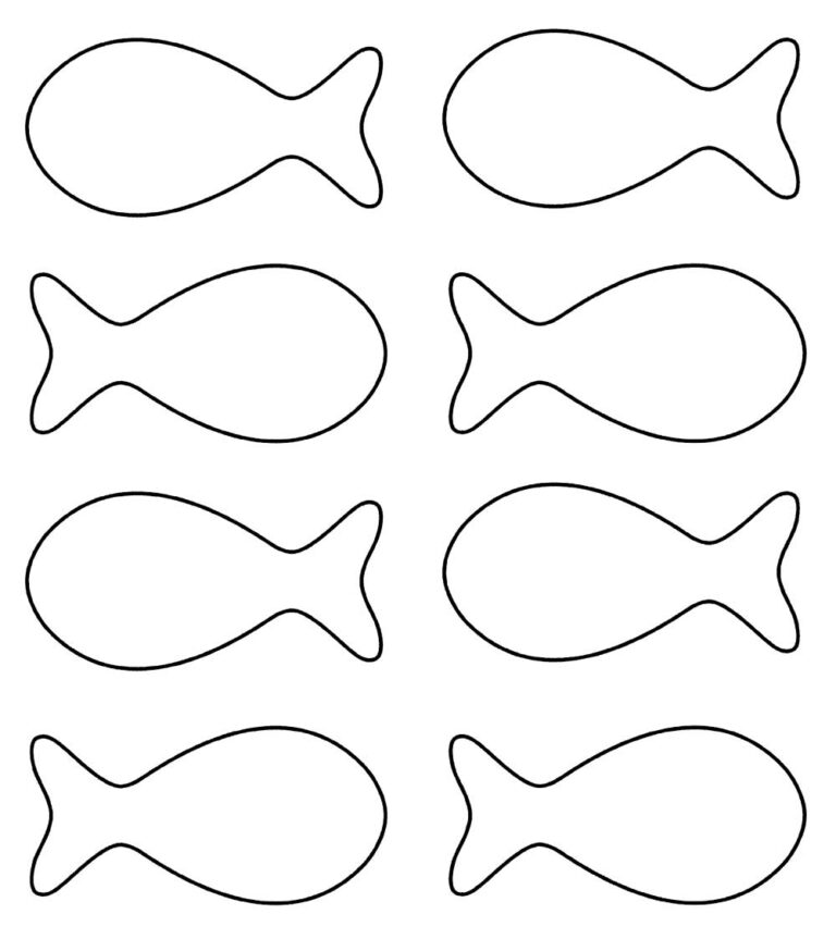 Moldes de Peixes para Imprimir - Bora Colorir
