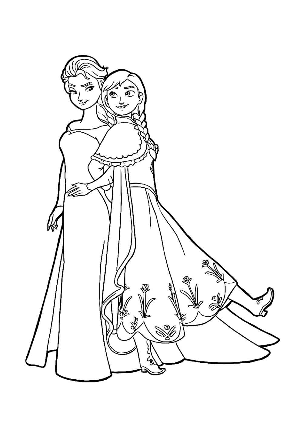 Desenho da Princesa Elsa para colorir