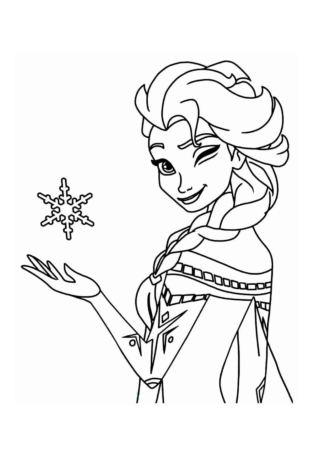 Desenho da Princesa Elsa em PDF