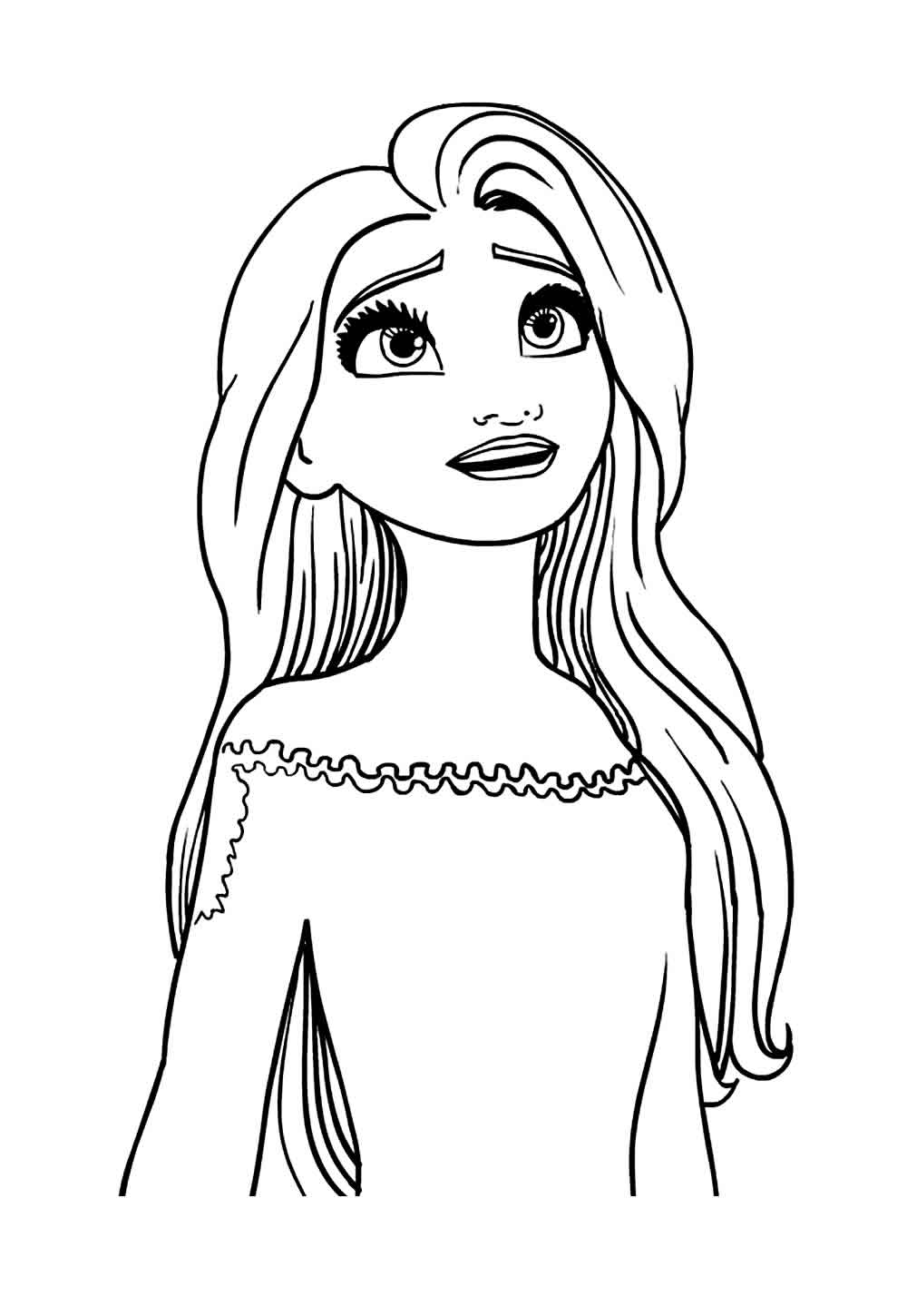 Princesa Elsa para colorir