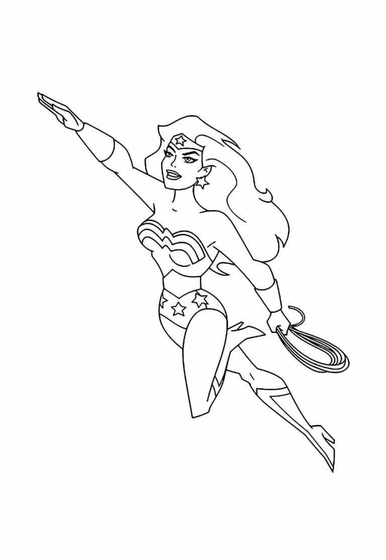 Desenhos da Mulher-Maravilha para colorir - Bora Colorir