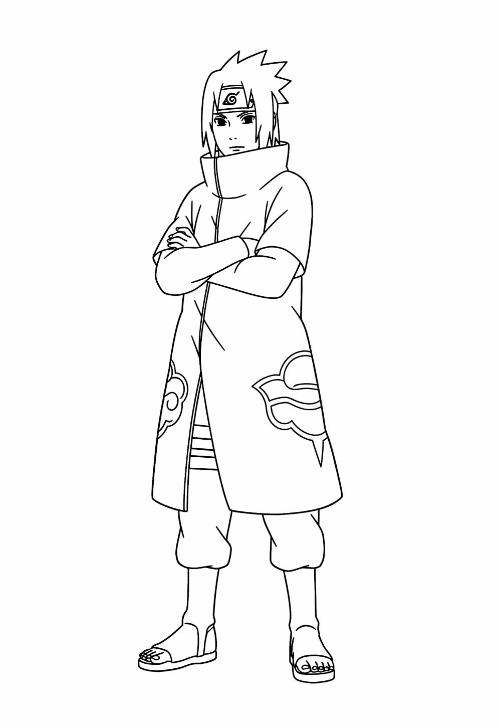 Sasuke para colorir