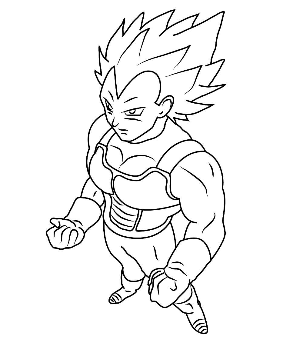 55+ Desenhos do Vegeta (DbZ) para Imprimir e Colorir