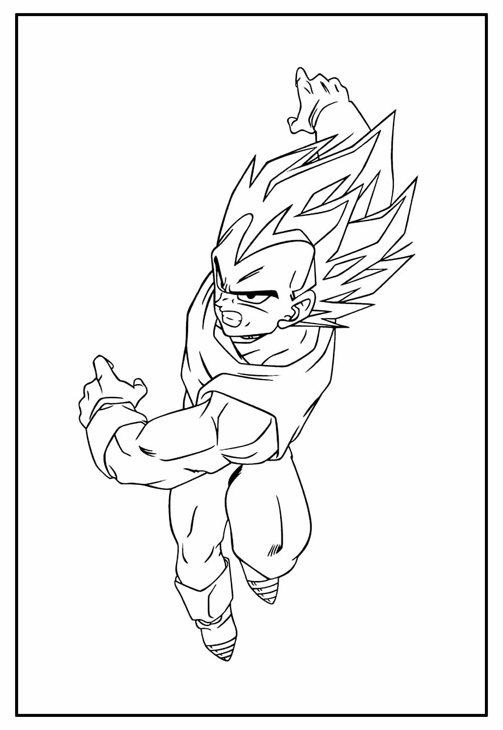 Desenho do Vegeta para imprimir e colorir