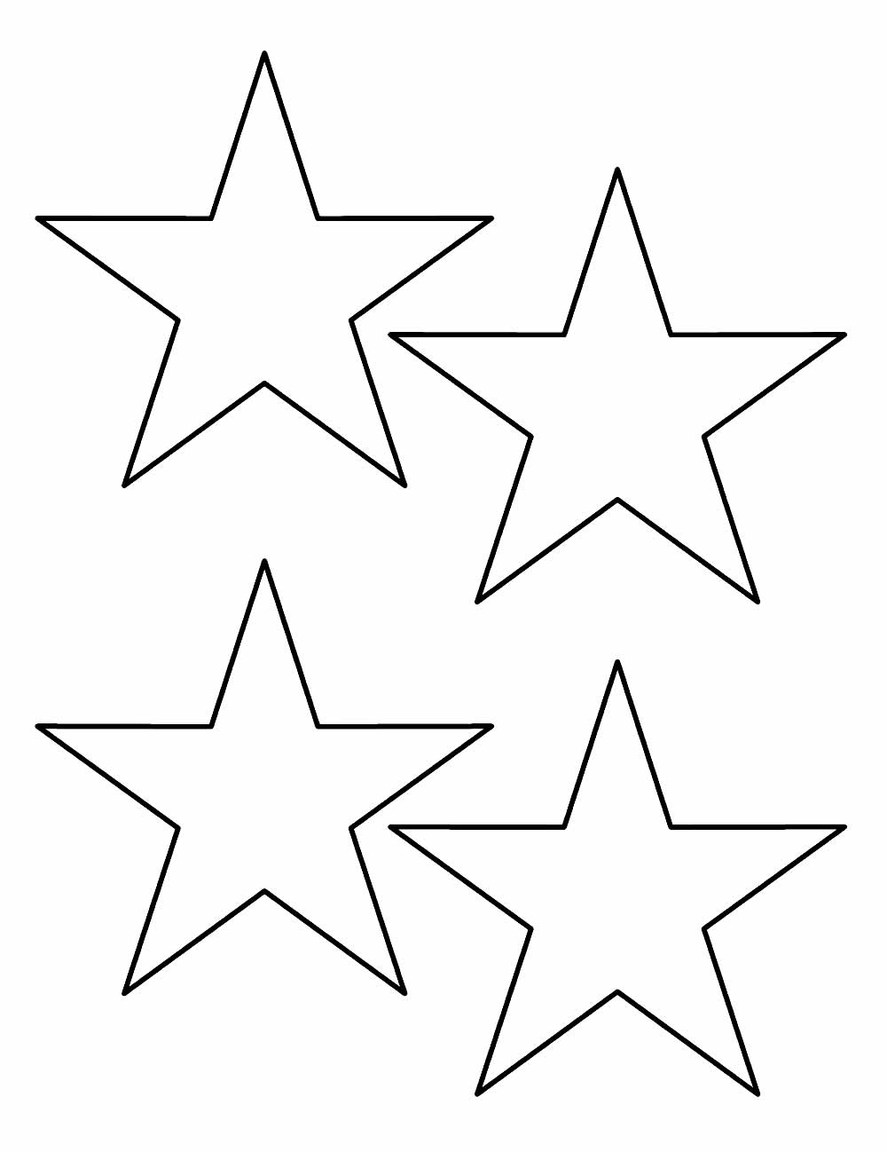 Molde de Estrelas para Imprimir