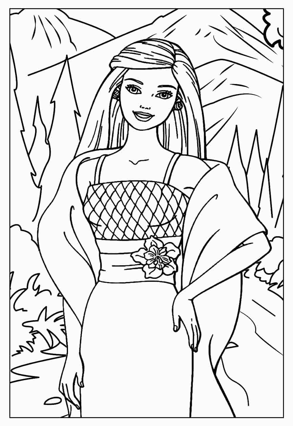 Desenhos da Barbie para colorir - Bora Colorir