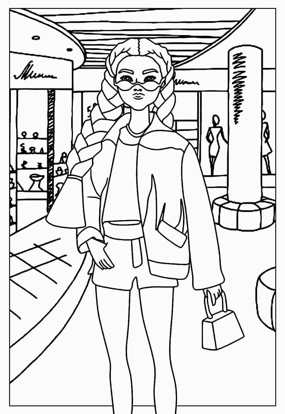 Desenho para colorir da Barbie