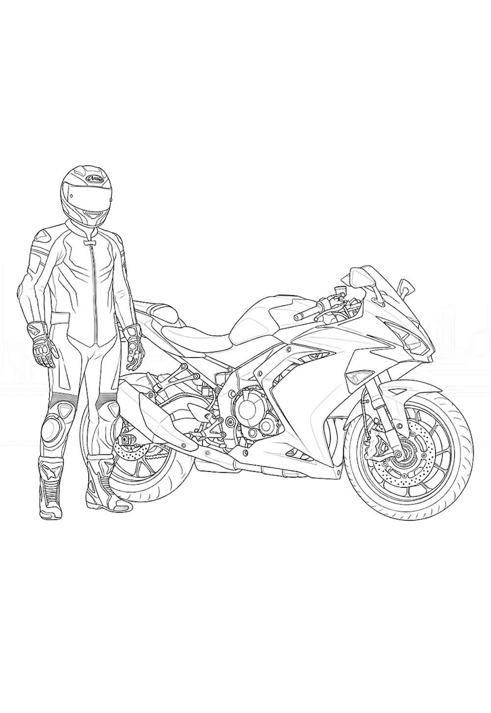 Desenho Motocicleta Pintar