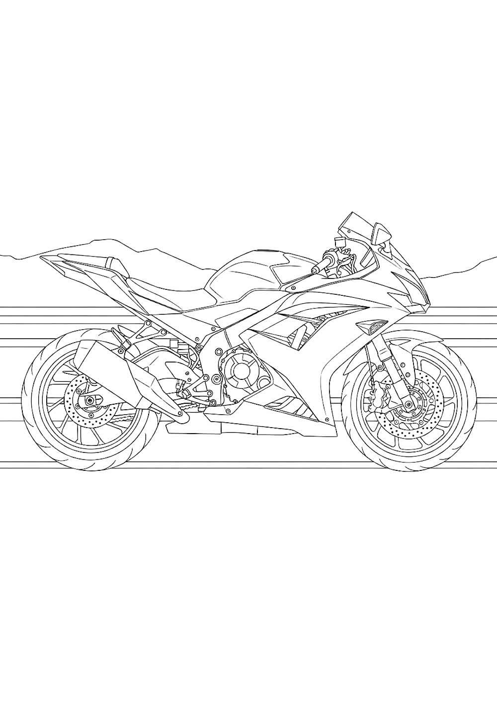 Moto Ninja para colorir