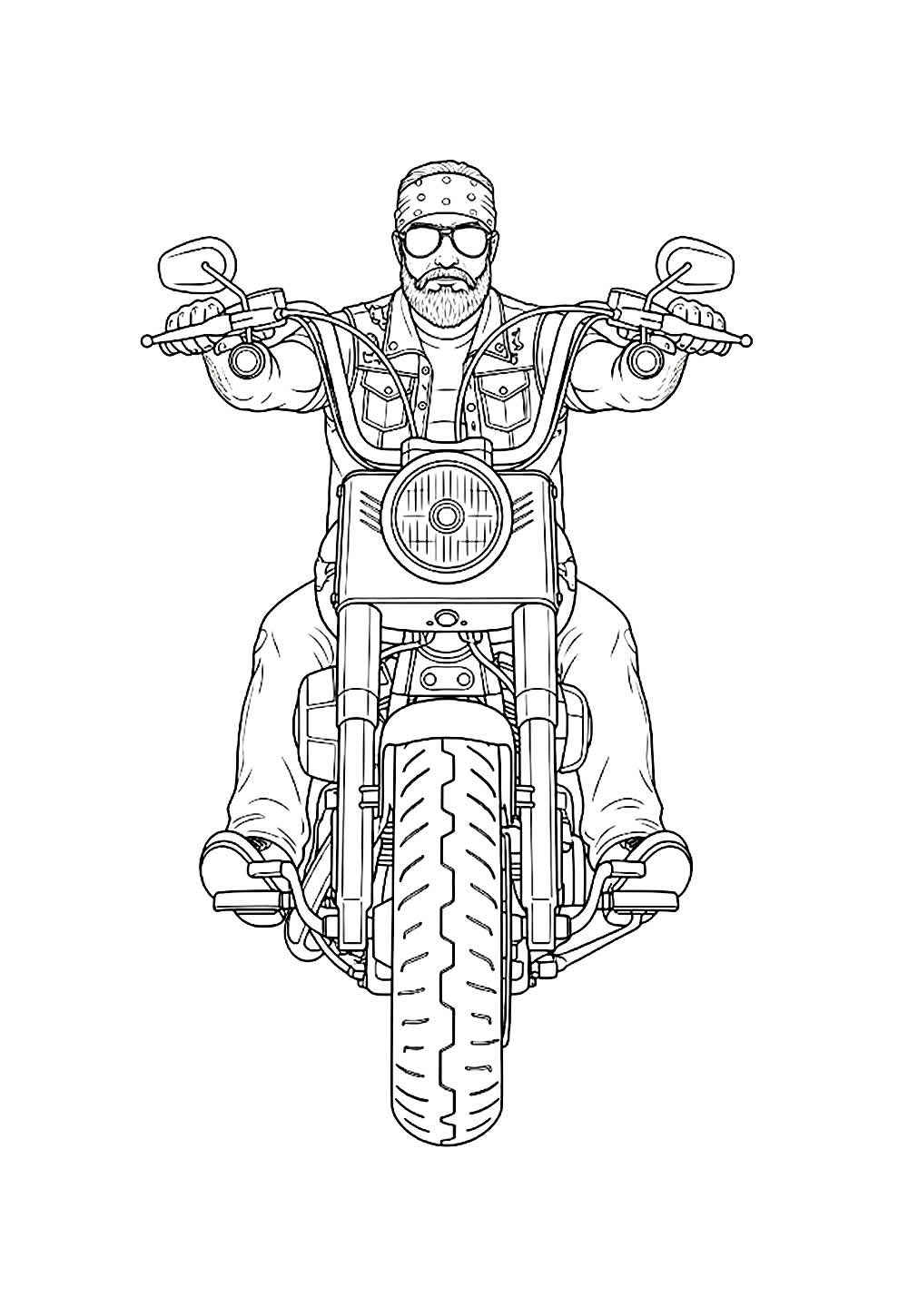 Desenho de Motocicleta para colorir