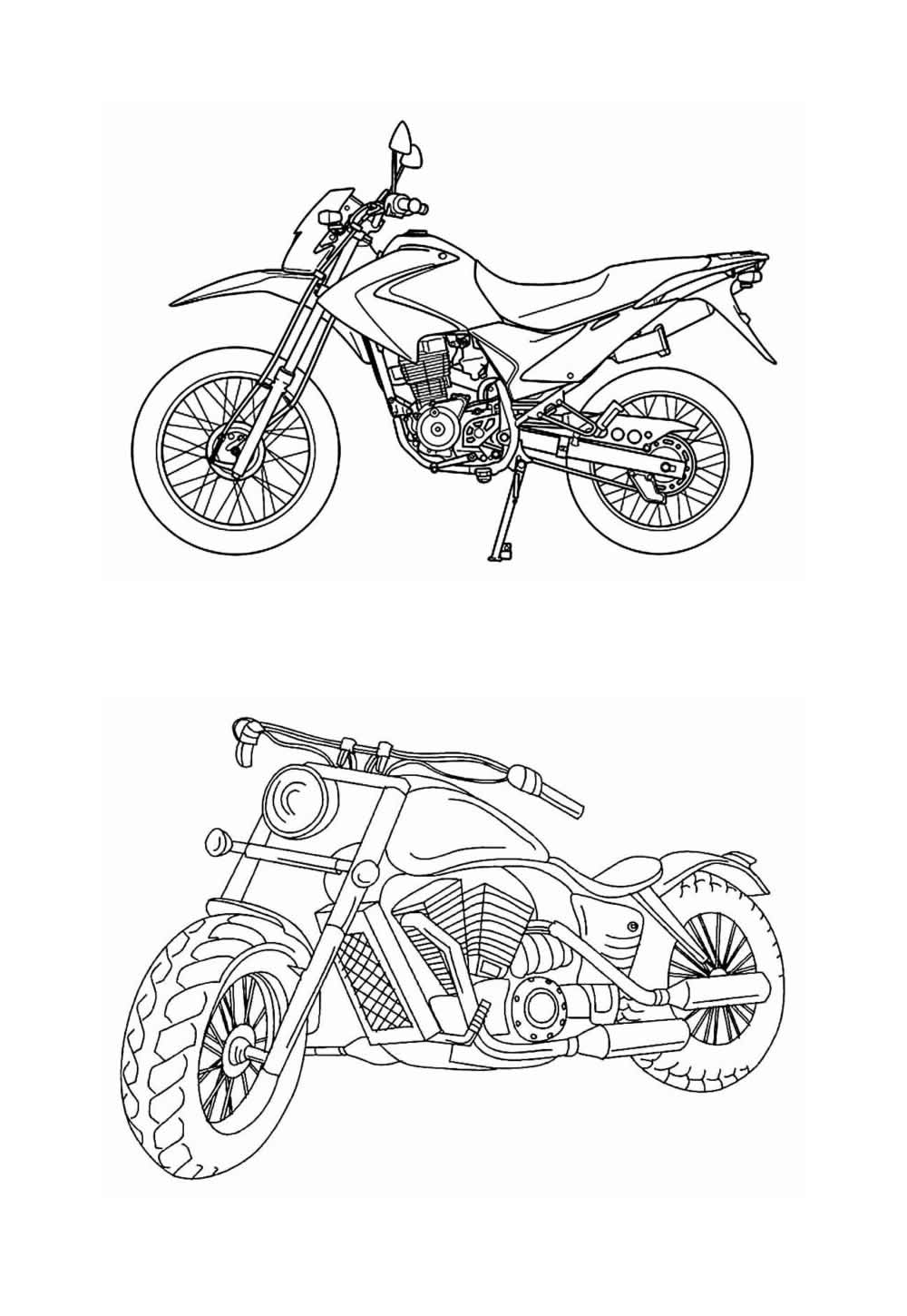 Desenhos de Motos para colorir