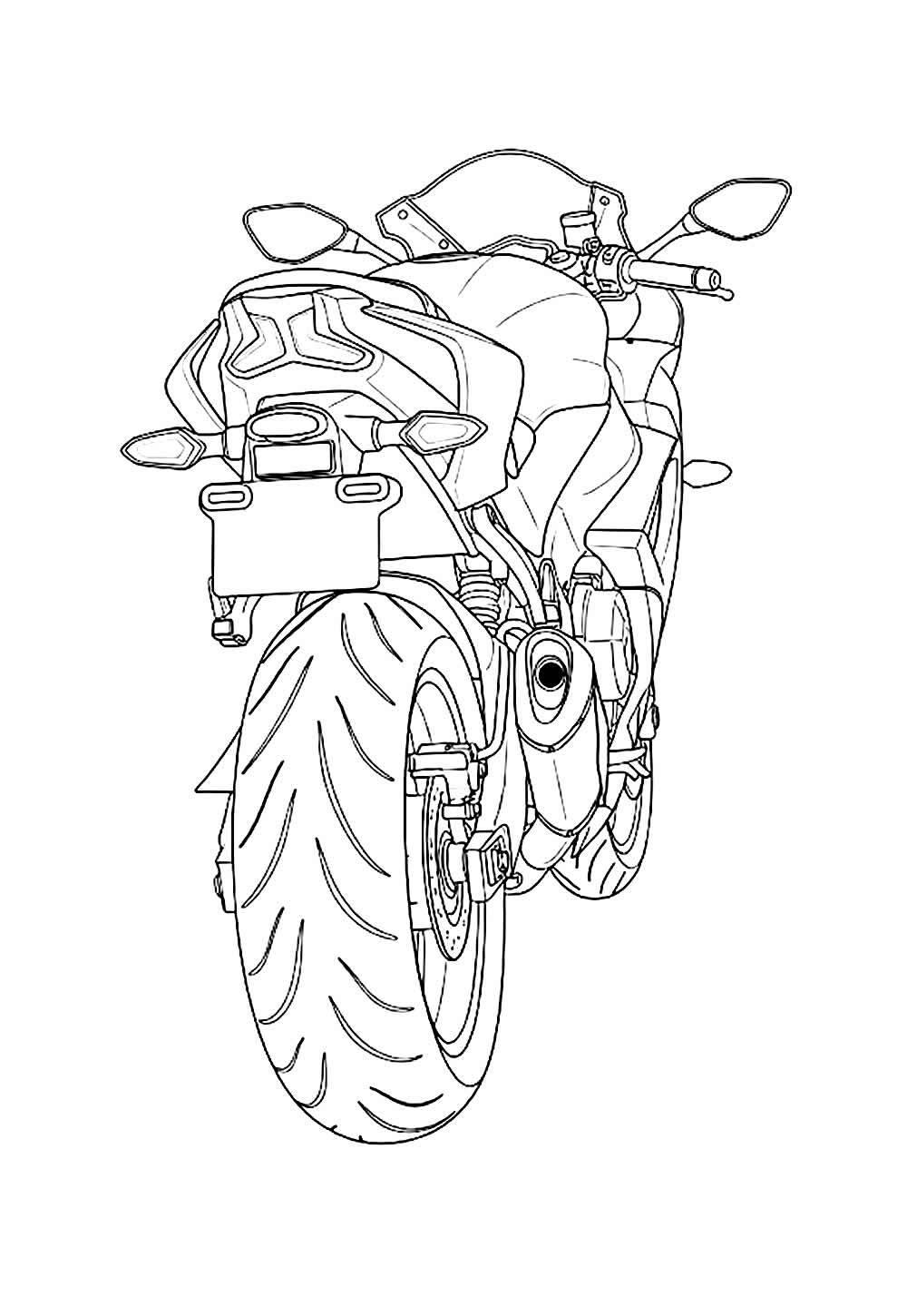 Desenho de Moto para colorir