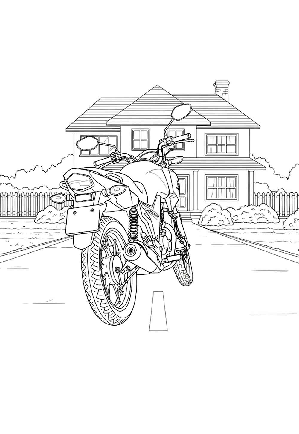 Moto para colorir