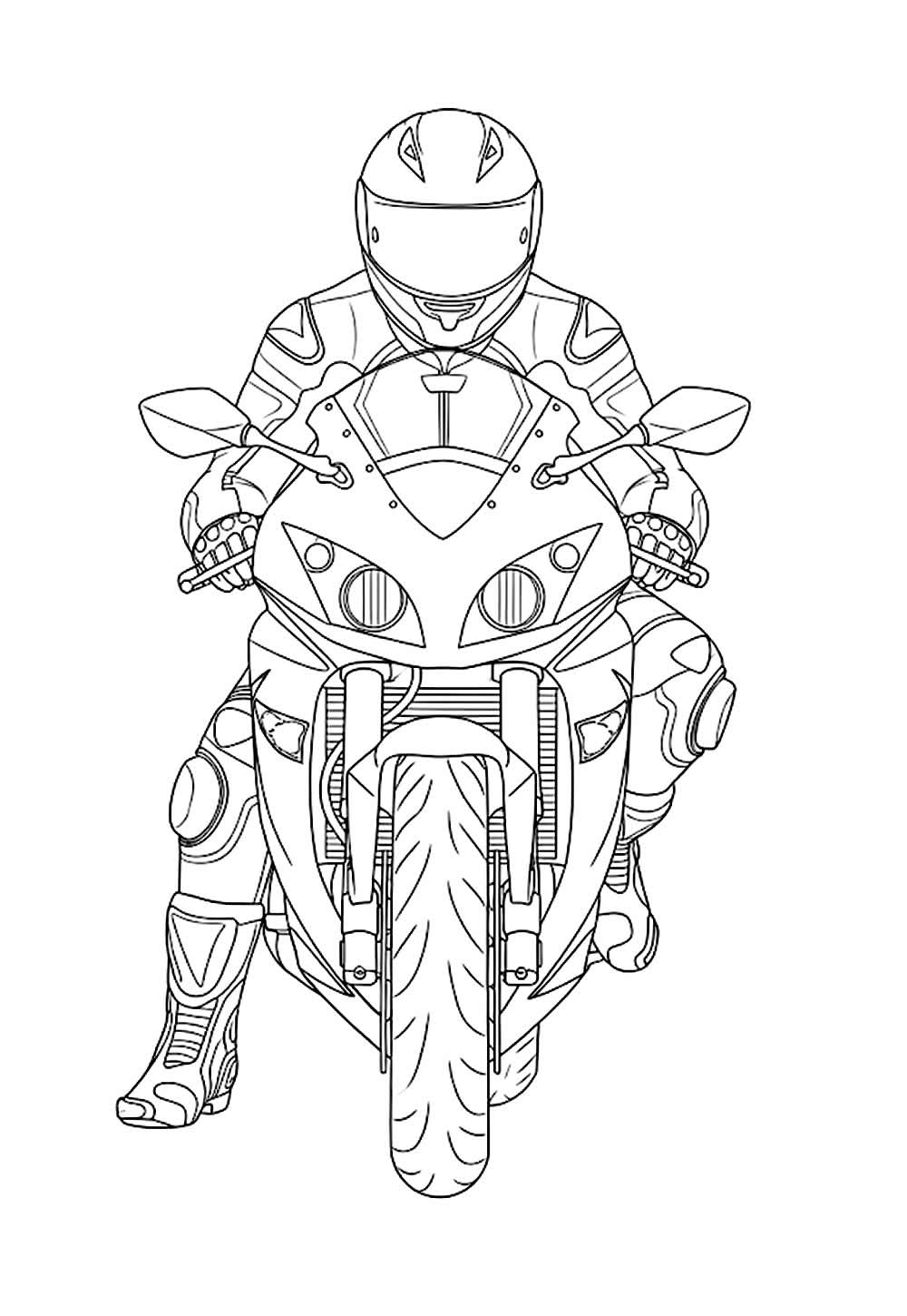 Desenhos de Moto para colorir