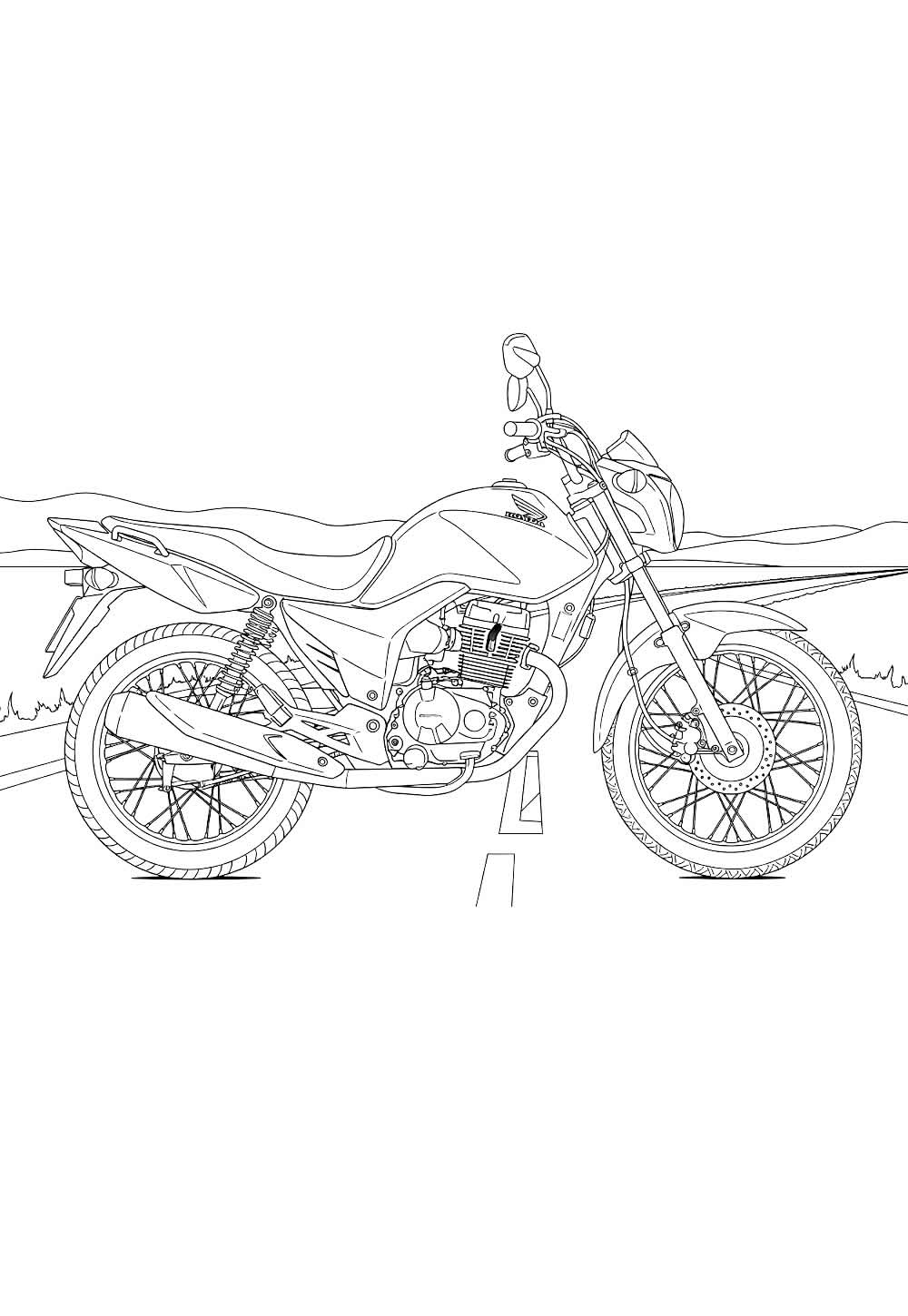 Moto para colorir