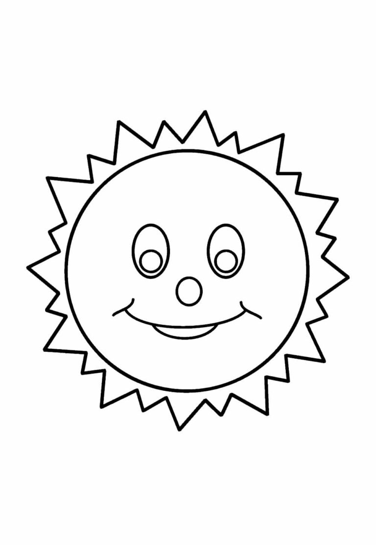 Desenhos de Sol para colorir - Bora Colorir