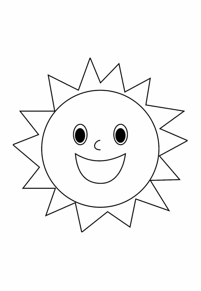 Desenhos de Sol para colorir - Bora Colorir