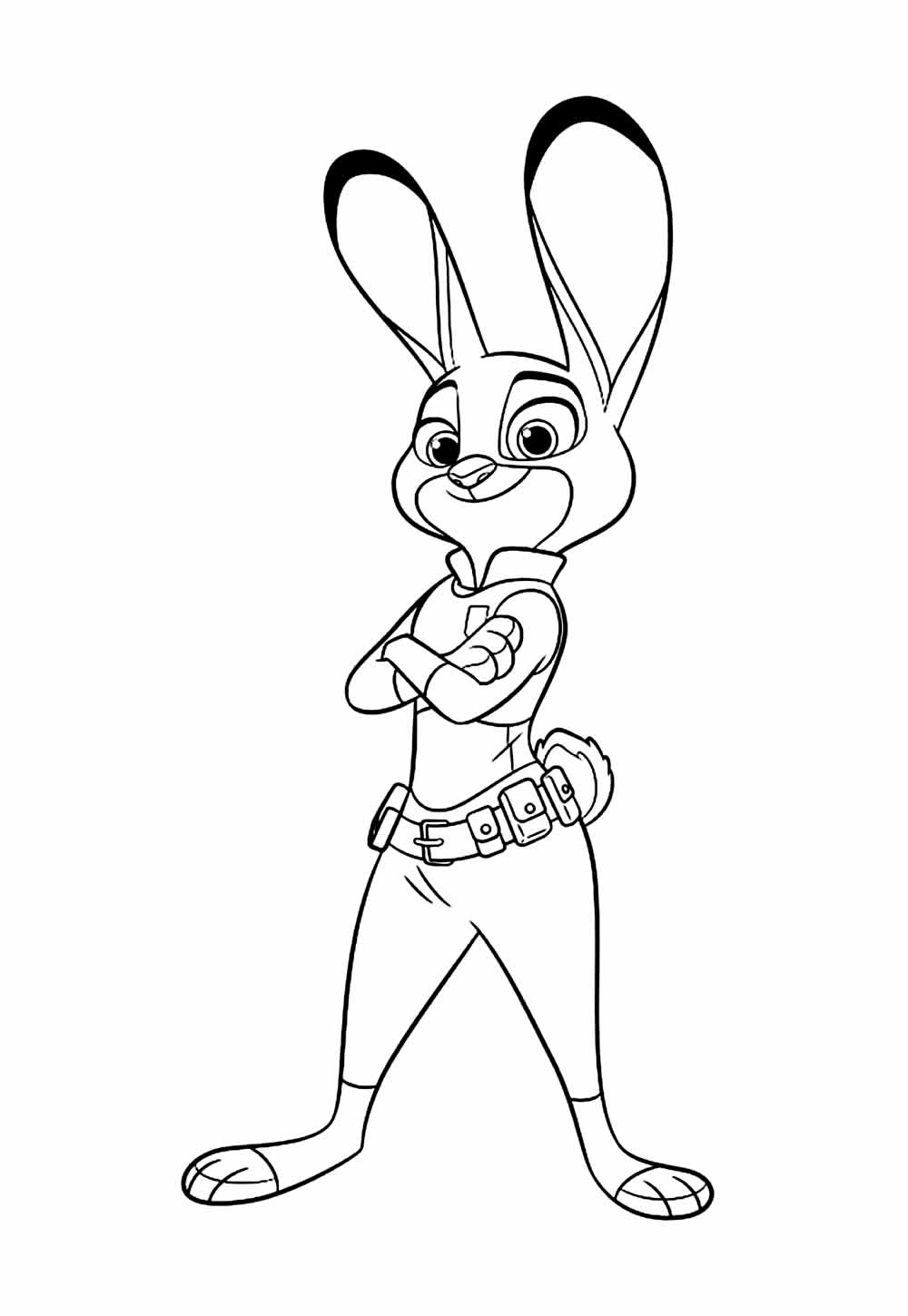 Desenho para pintar de Zootopia