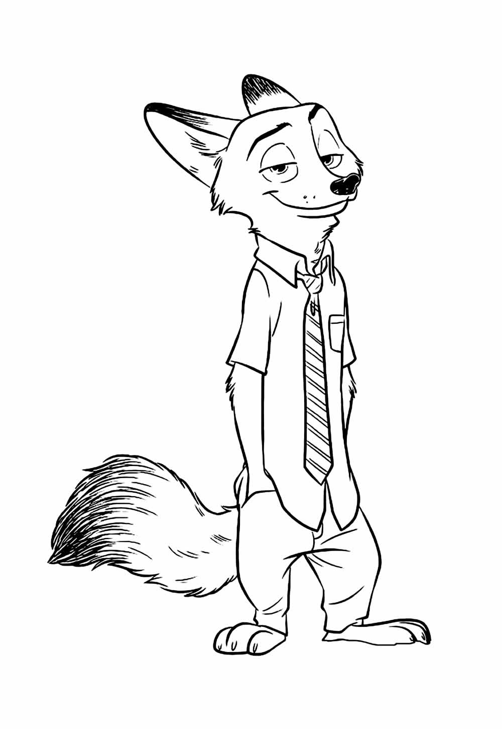 Desenho de Zootopia para colorir