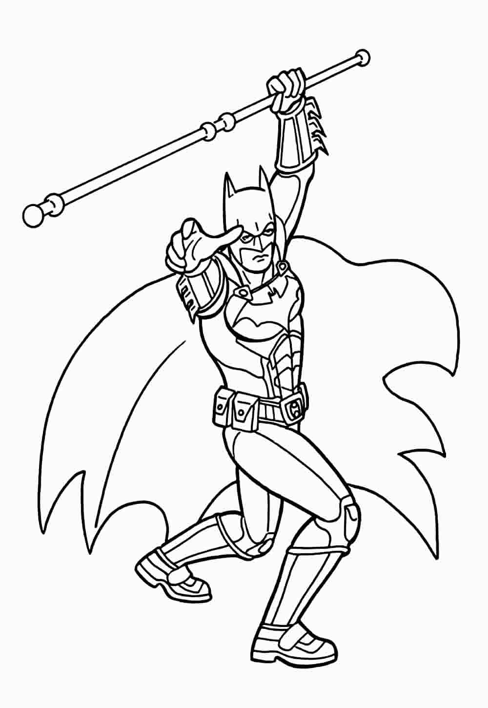 Desenho de Batman para imprimir e colorir