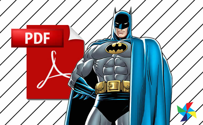 Desenhos de Batman para colorir e pintar em PDF