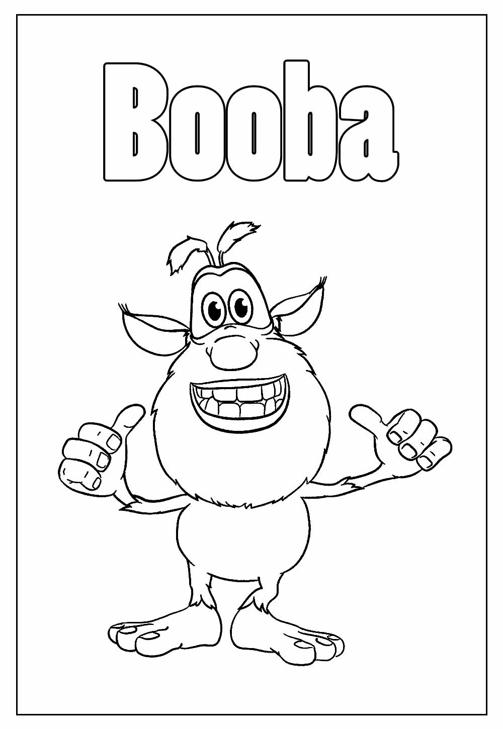 Desenho Educativo de Booba para colorir