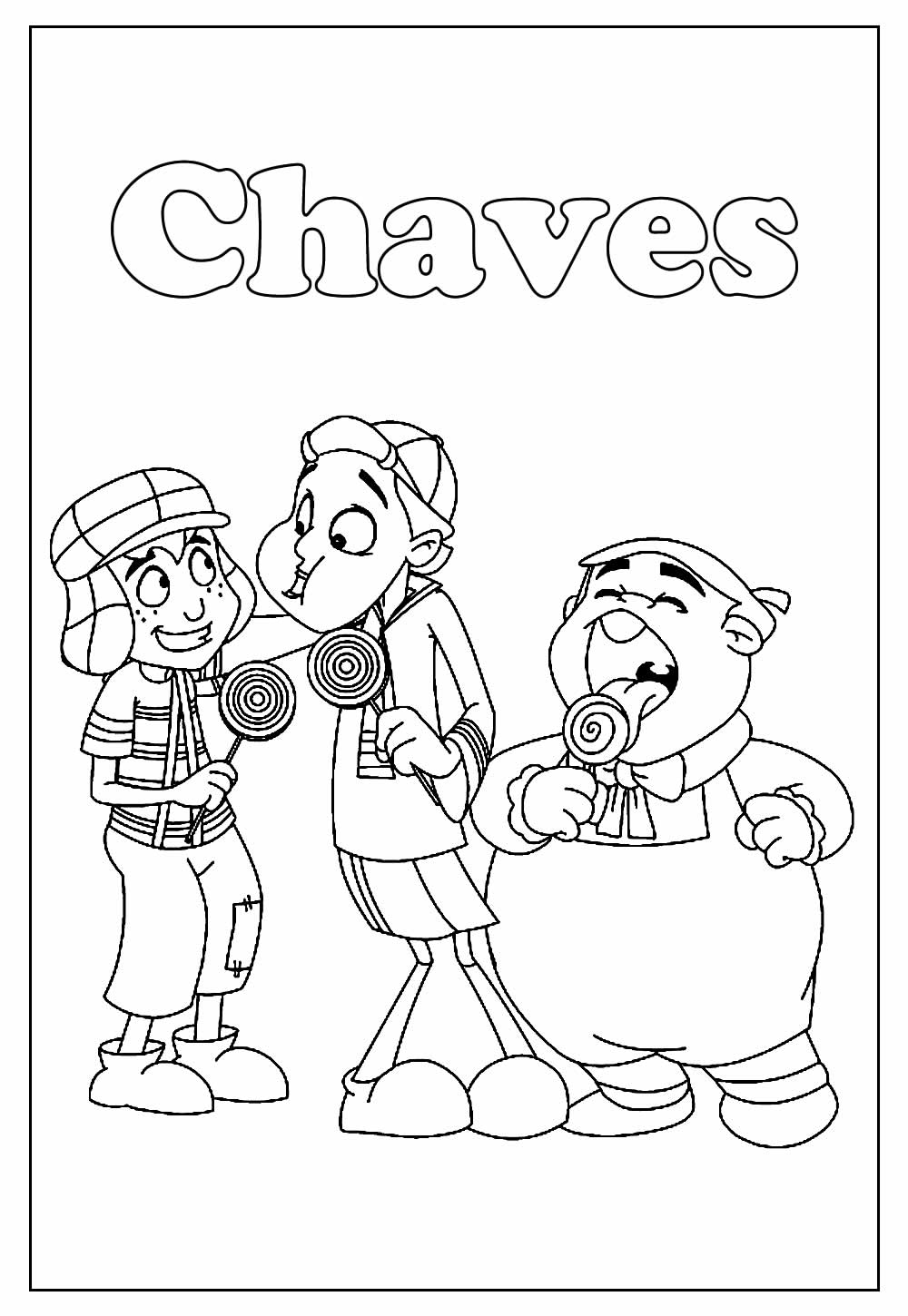 Desenhos Educativo do Chaves para colorir