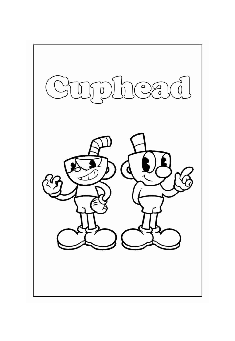 Desenho de Cuphead para colorir