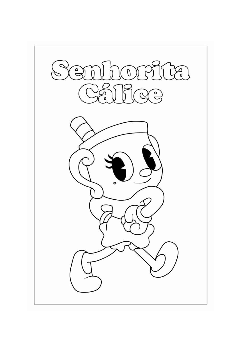 Senhorita Cálice para colorir
