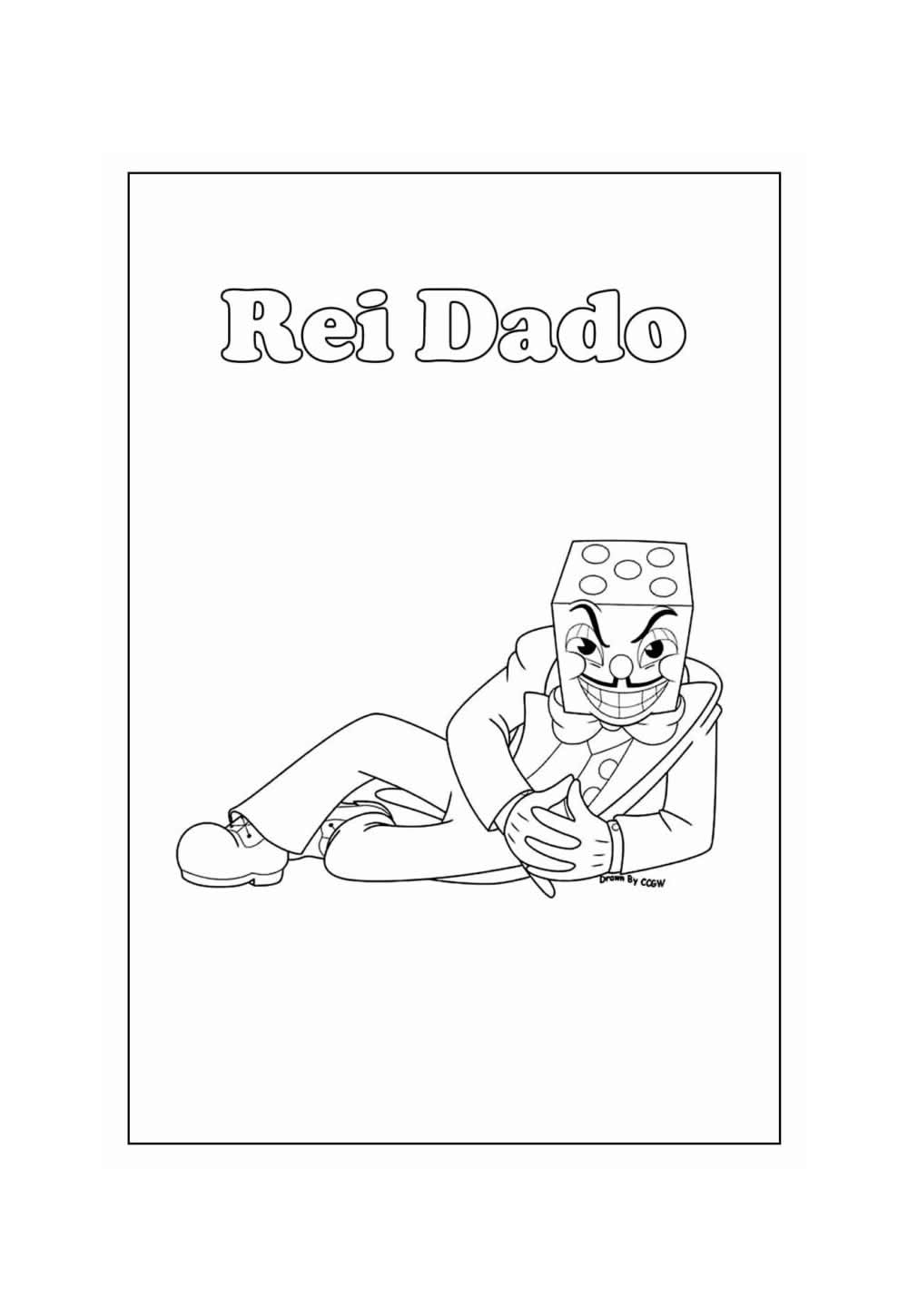 Desenho do Rei Dado para colorir
