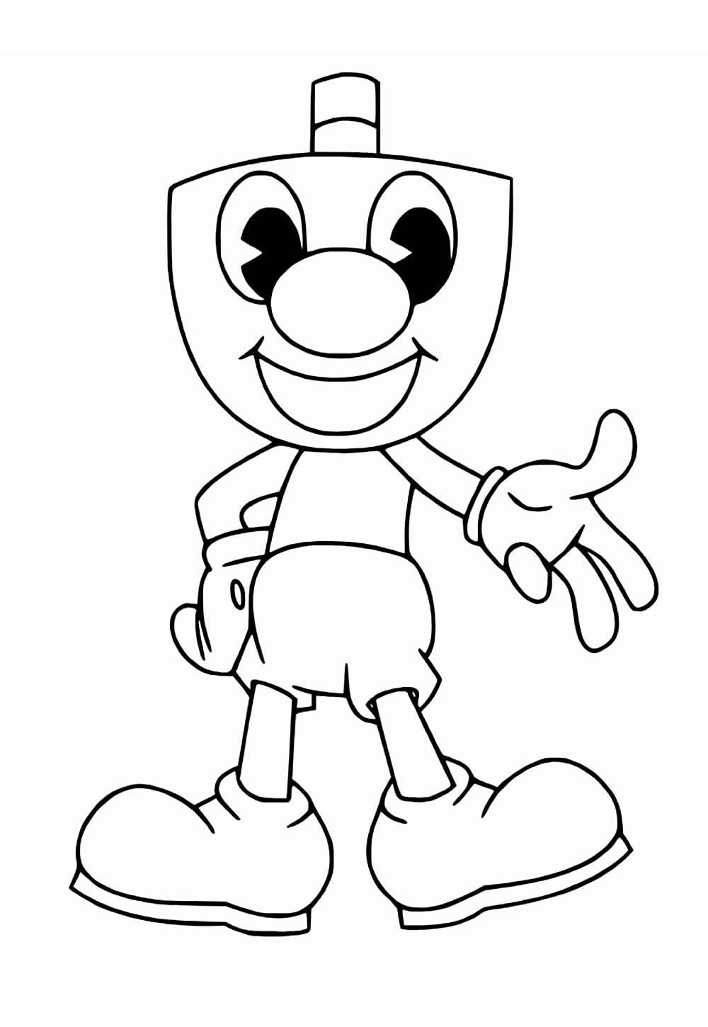 Desenho de Cuphead para colorir