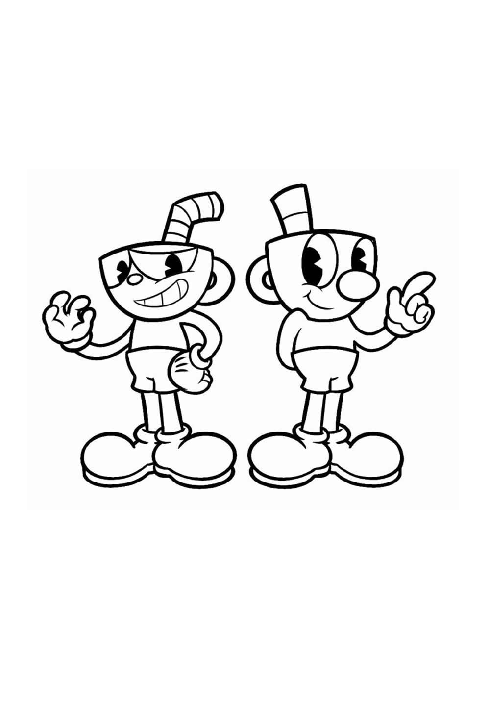 Desenho de Cuphead para pintar