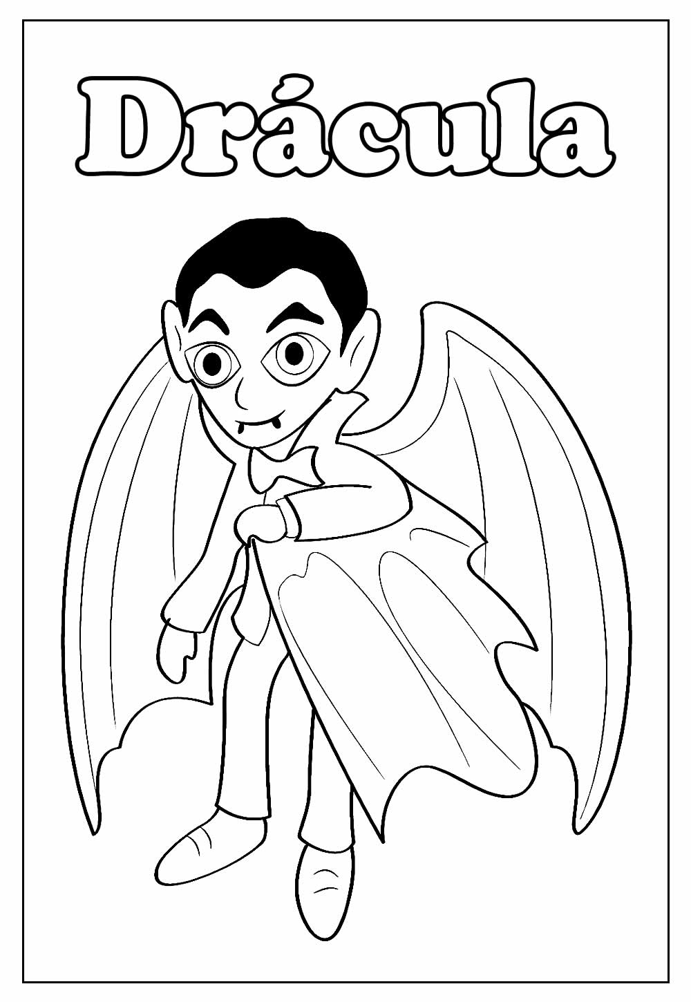 Desenho Educativo de Drácula