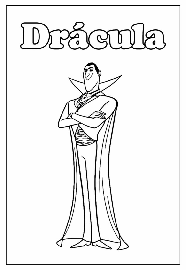 Desenhos do Drácula para colorir - Bora Colorir