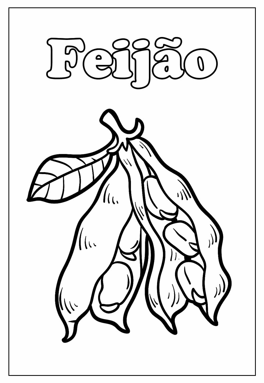 Desenho de Feijões para colorir