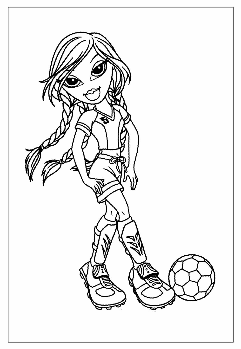 Desenho de Futebol Feminino