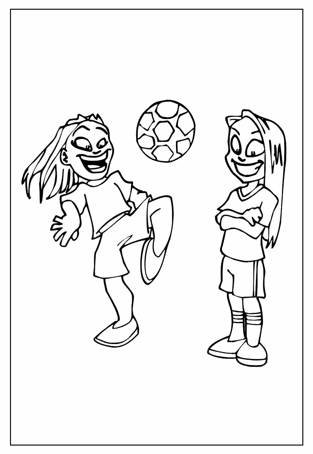 Desenho da Copa do Mundo de Futebol Feminino para colorir